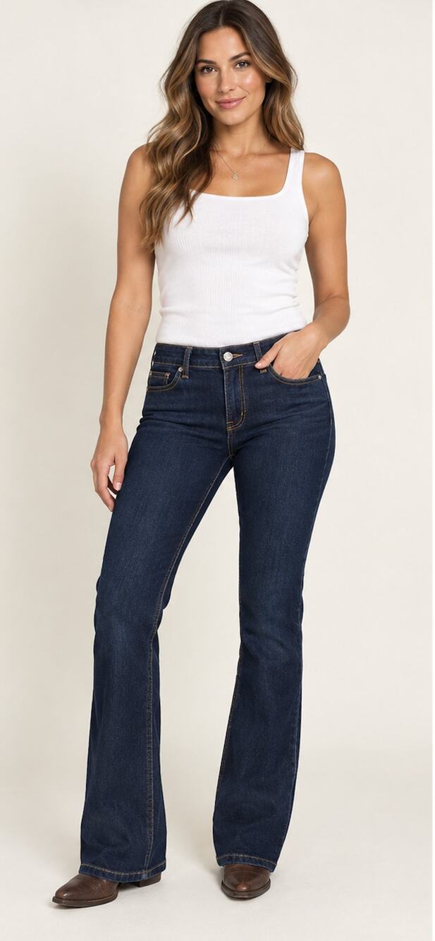 Wax Jean Dark Wash Stretch Slim Bootcut Jeans Juniors Size 9